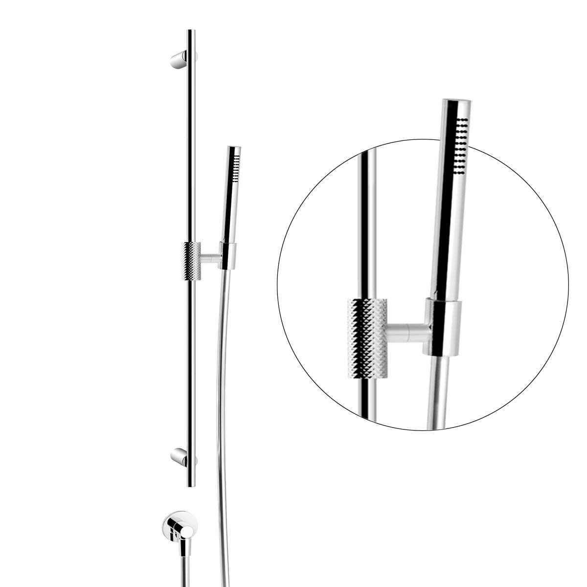 gessi anello slide rail shower handset