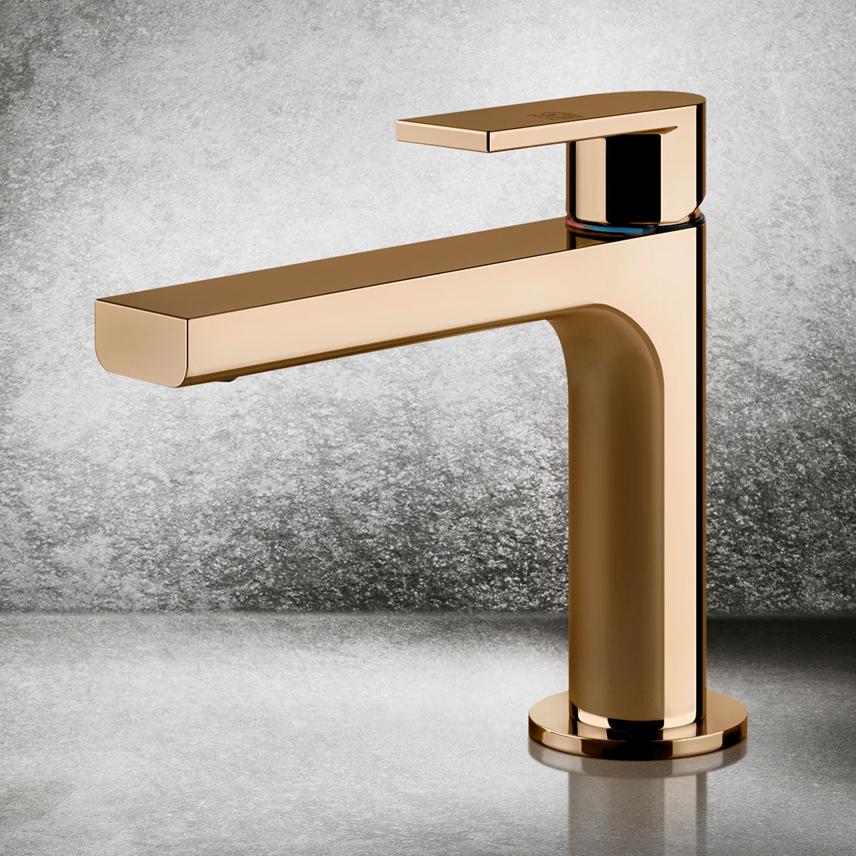 gessi via manzoni basin mixer tap warm bronze