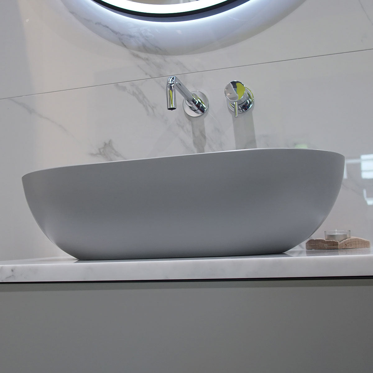 Granlusso Amalfi Grey Countertop Stone Basin Matt