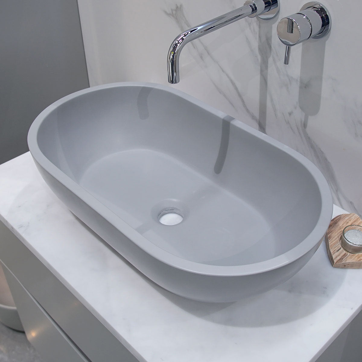 Granlusso Amalfi Grey Countertop Stone Basin Matt