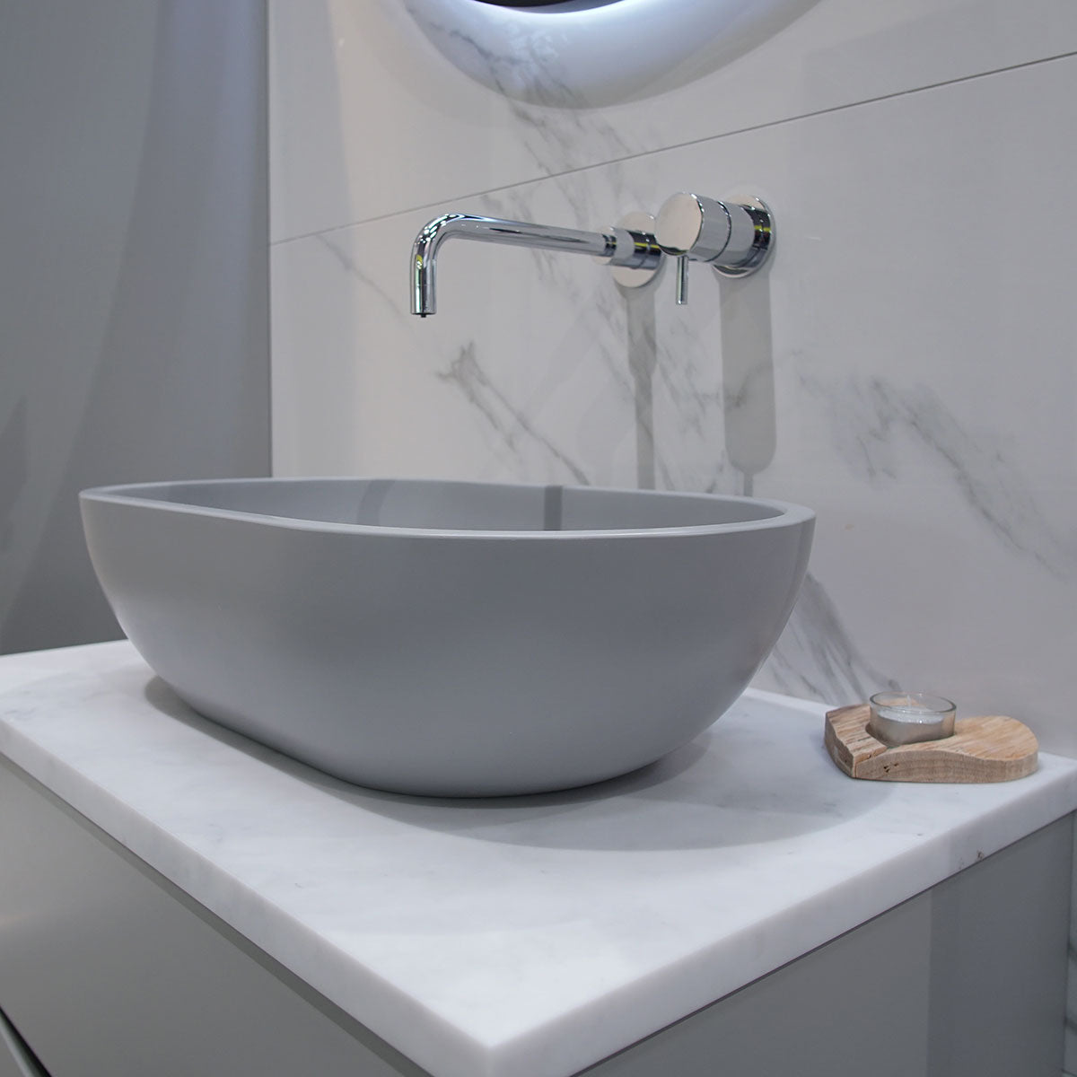 Granlusso Amalfi Grey Countertop Stone Basin Matt