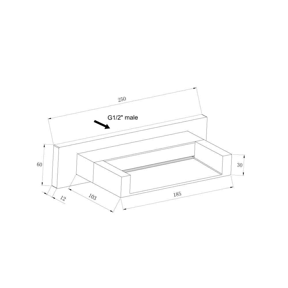 Granlusso Riviera Wall Mounted Waterfall Bath Spout