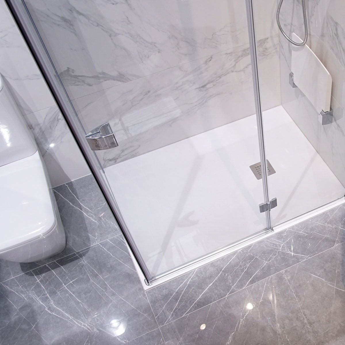 Granlusso Slim Slate Shower Tray - White