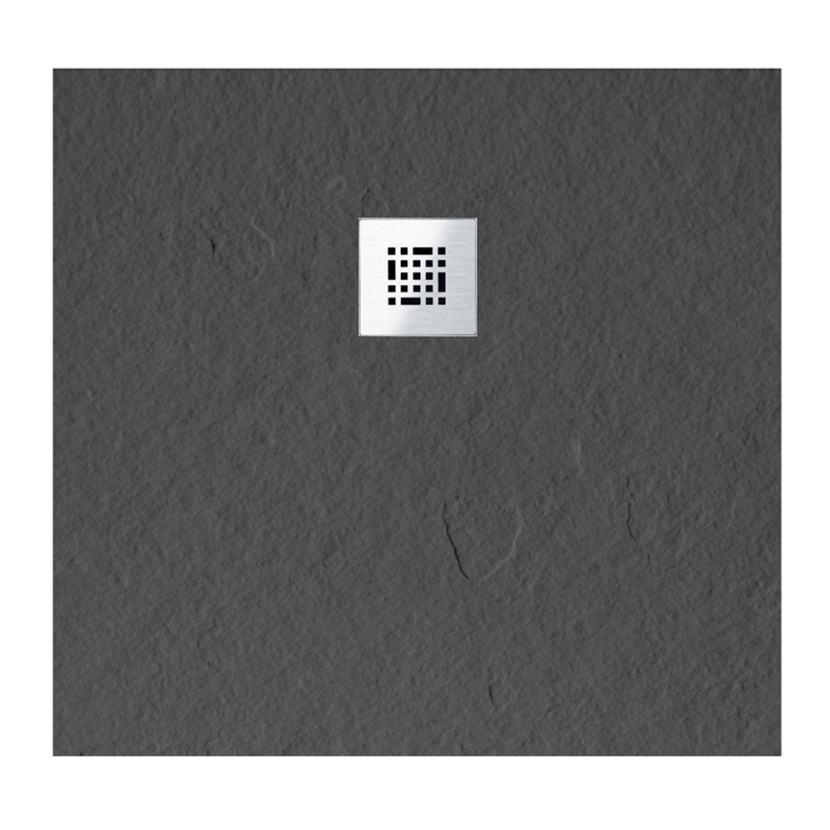 Granlusso™ Slim Square Slate Shower Tray - Anthracite