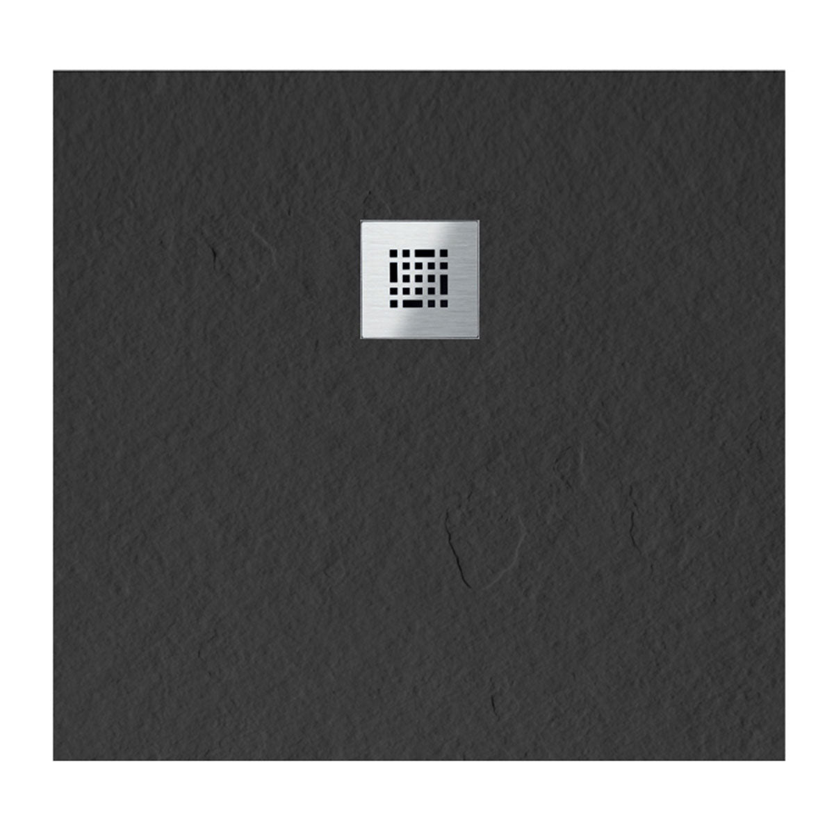 Granlusso™ Slim Square Slate Shower Tray - Black
