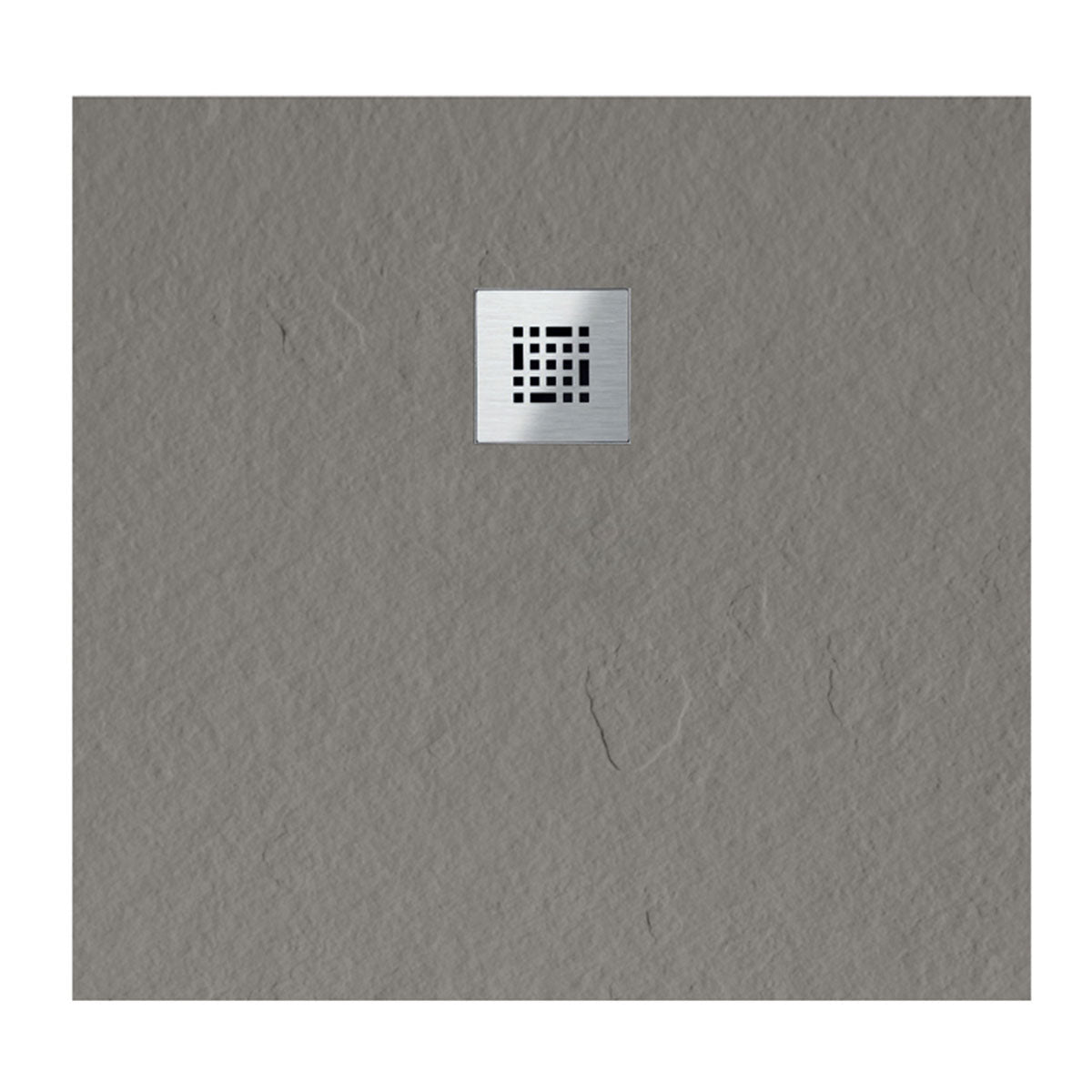 Granlusso™ Slim Square Slate Shower Tray - Grey