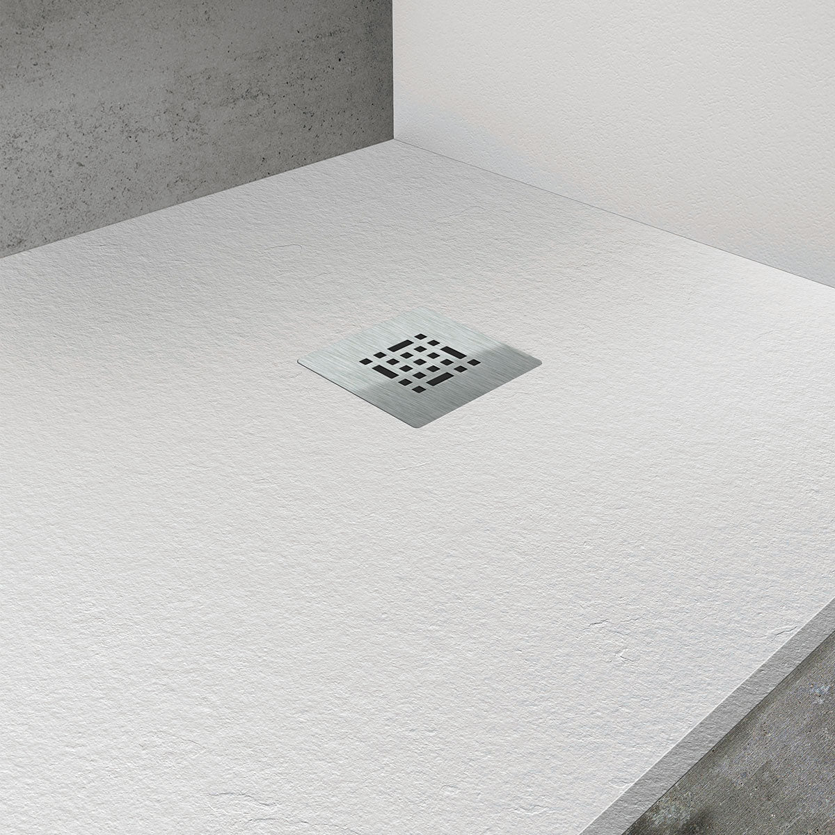 Granlusso Slim Slate Shower Tray - White