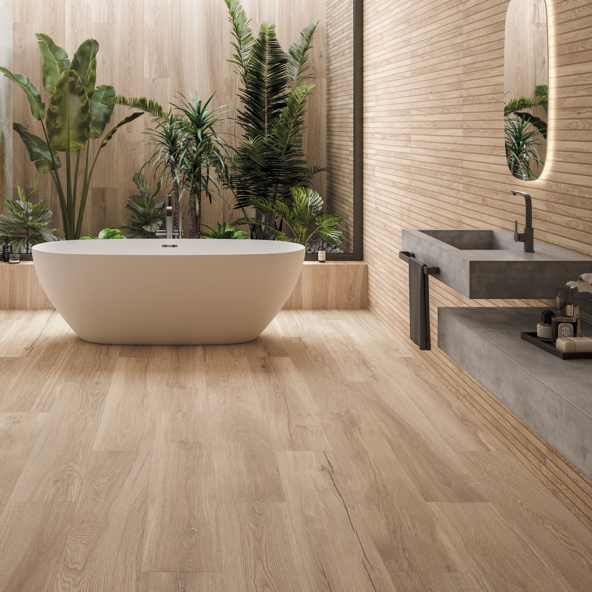 Grow Kalua Wood Effect Decor Wall Tile 33x100cm Matte