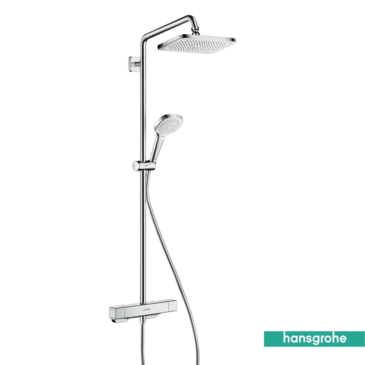Hansgrohe Thermostatic Exposed Bar Valve with Croma E 280 Rigid Riser Kit - Chrome