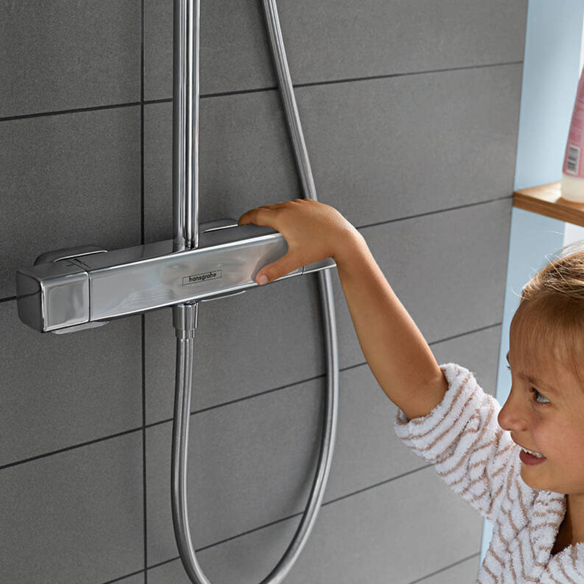 Hansgrohe Croma E 1jet Showerpipe 280 with Thermostatic Shower Valve & Shower Set