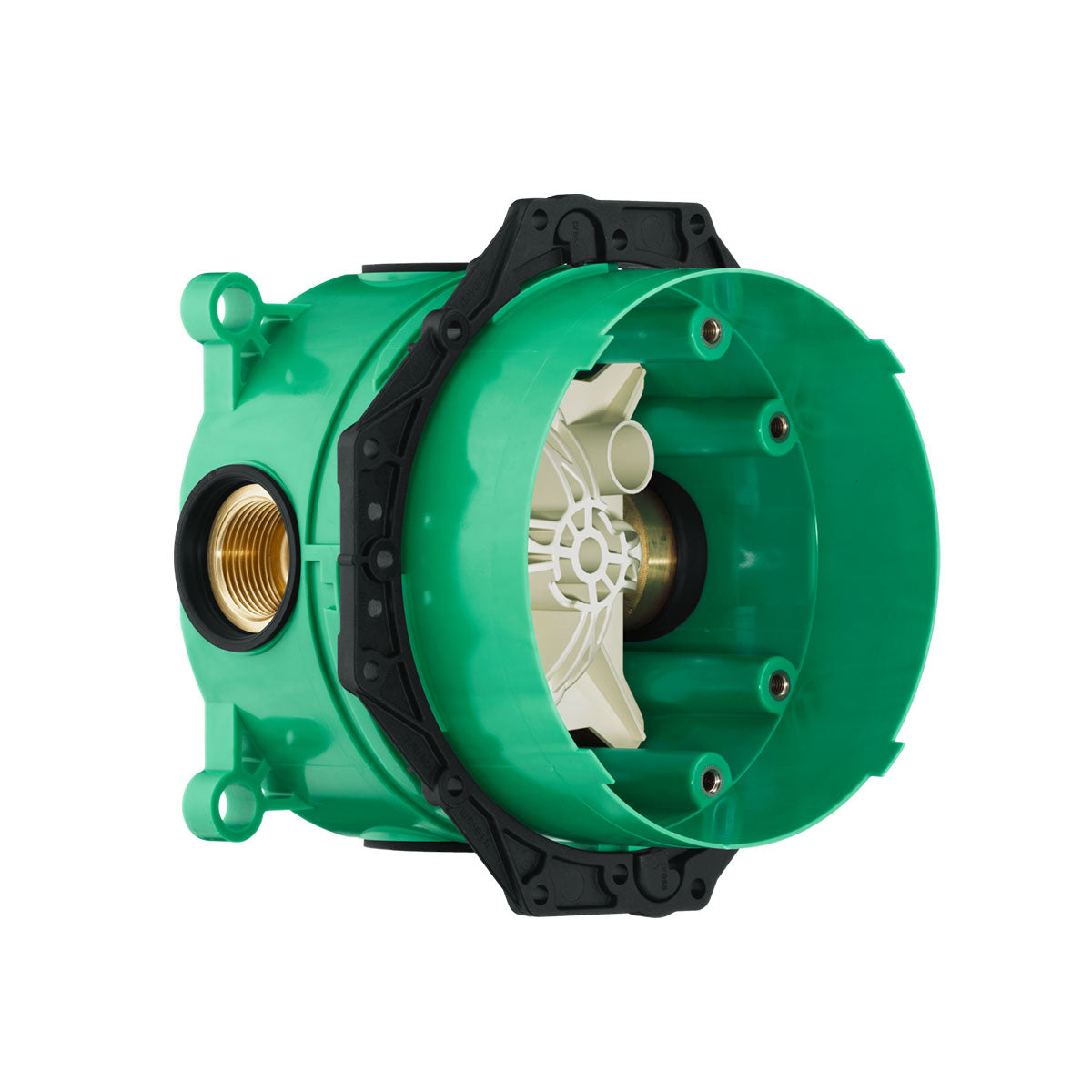 Hansgrohe Square Thermostatic Valve with Raindance 300 Overhead Shower & Handset Brushed Bronze