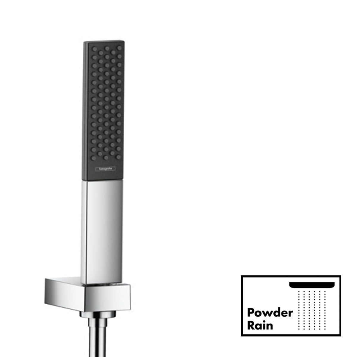 Hansgrohe Square Thermostatic Shower Valve With Rainfinity 250 Overhead & Baton Hand Shower