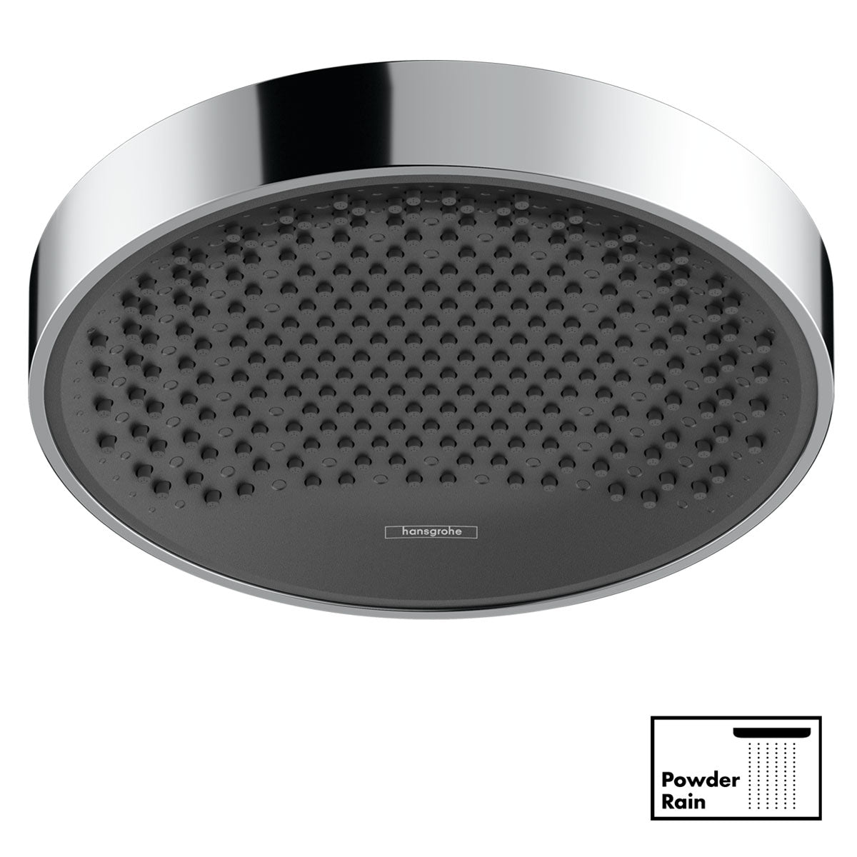 Hansgrohe Square Thermostatic Shower Valve With Rainfinity 250 Overhead & Hand Shower Slide Rail Kit