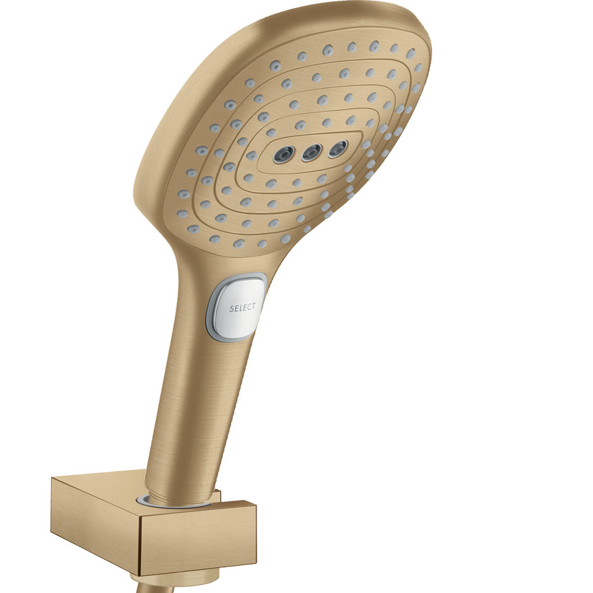 Hansgrohe Square Thermostatic Valve with Raindance 300 Overhead Shower & Handset Brushed Bronze