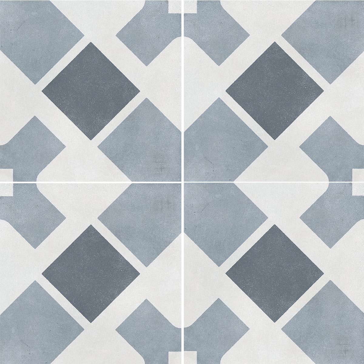 Havana White Cross Matt Porcelain Tile 22 x 22cm