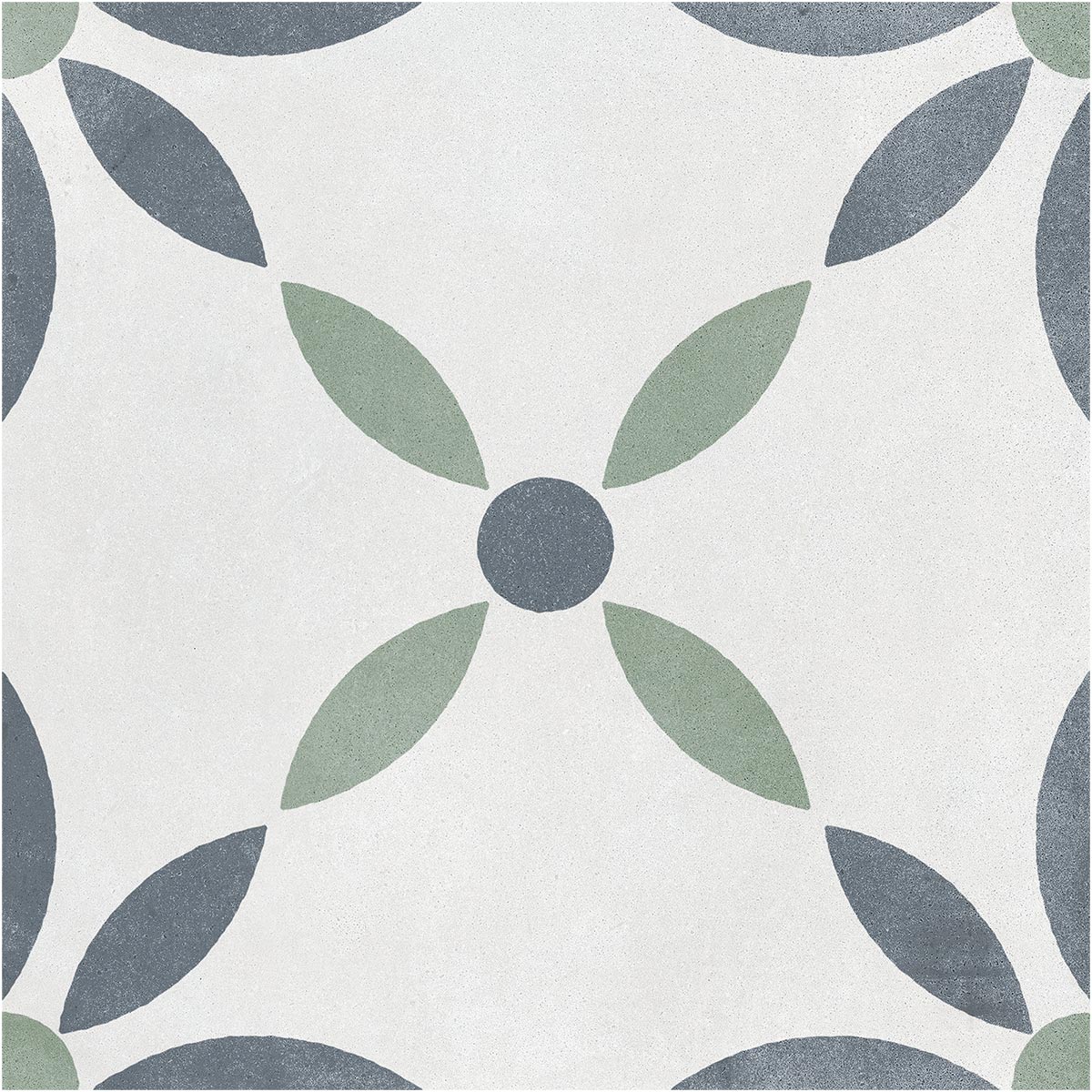 Havana White Flower Matt Porcelain Tile 22 x 22cm