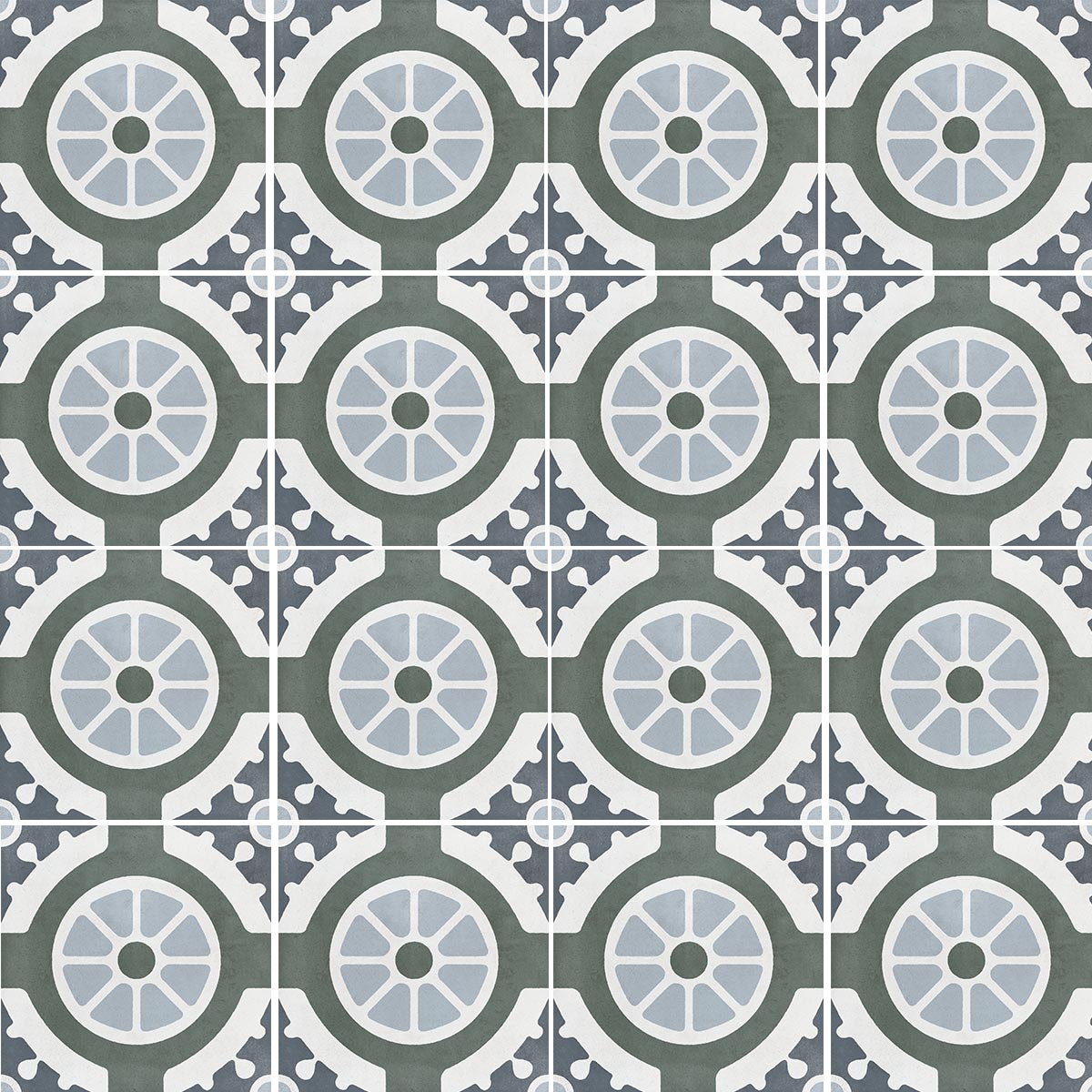 Havana White Round Matt Porcelain Tile 22 x 22cm