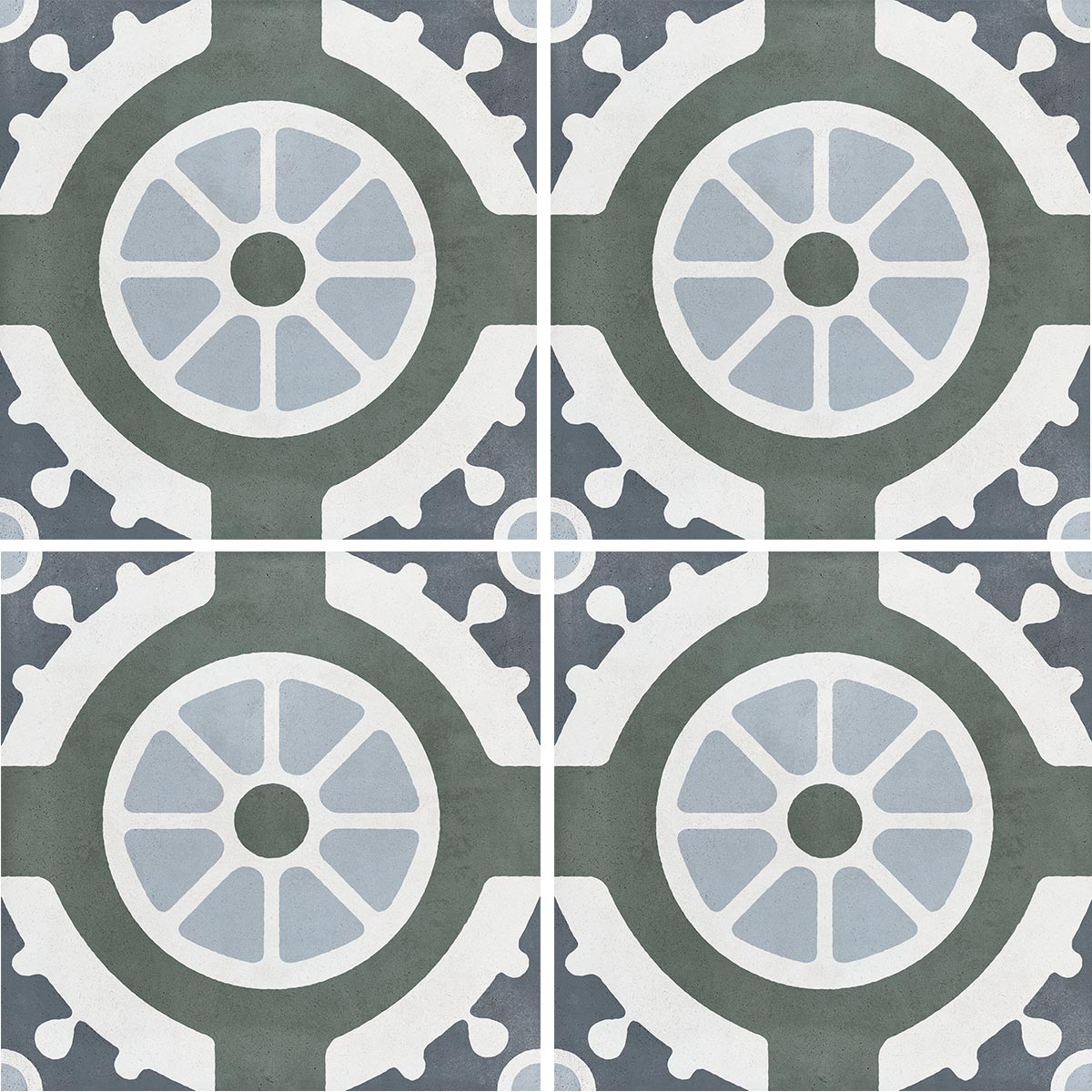 Havana White Round Matt Porcelain Tile 22 x 22cm