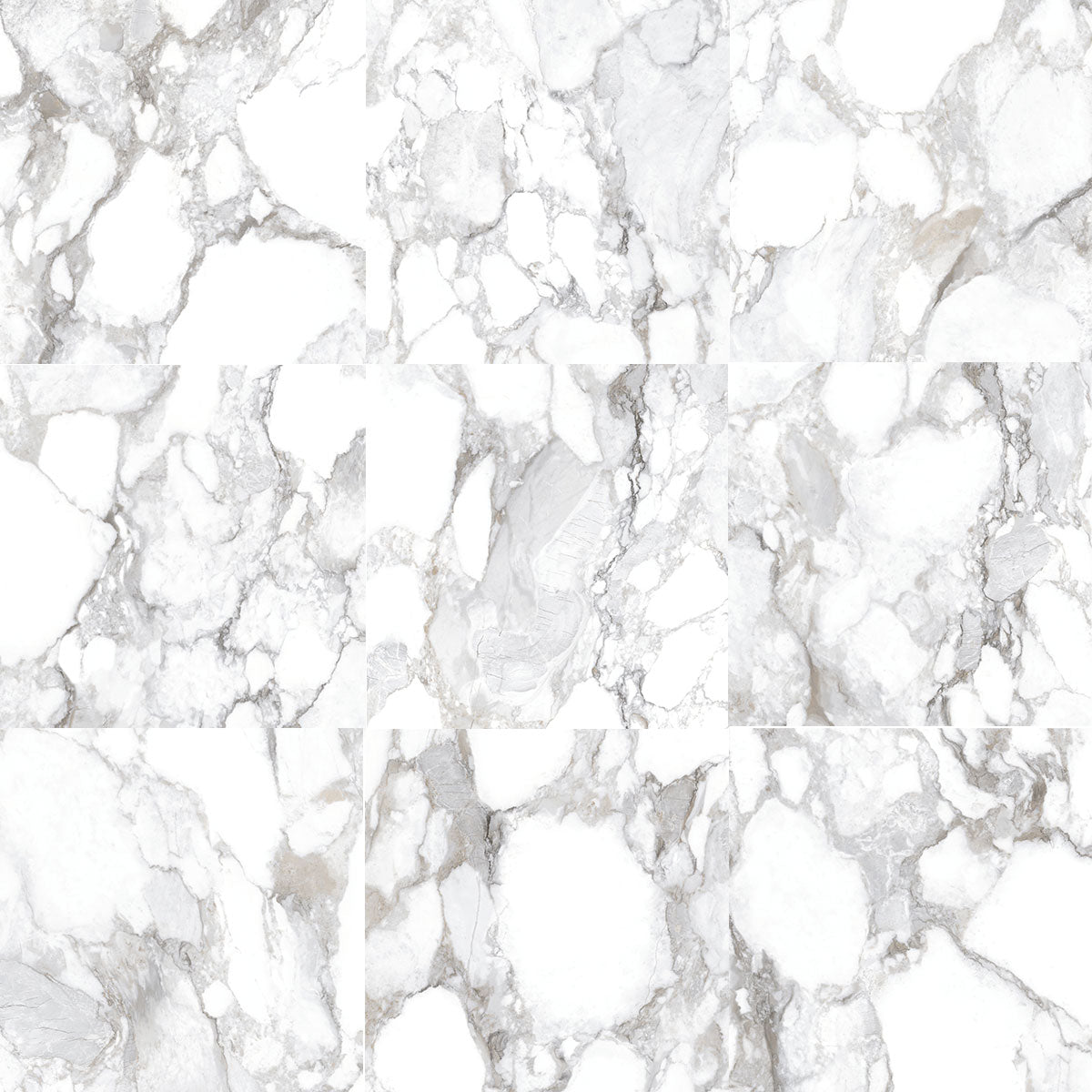 Haute 4D Shaped Marble Effect Porcelain Tile Matt 100x100cm
