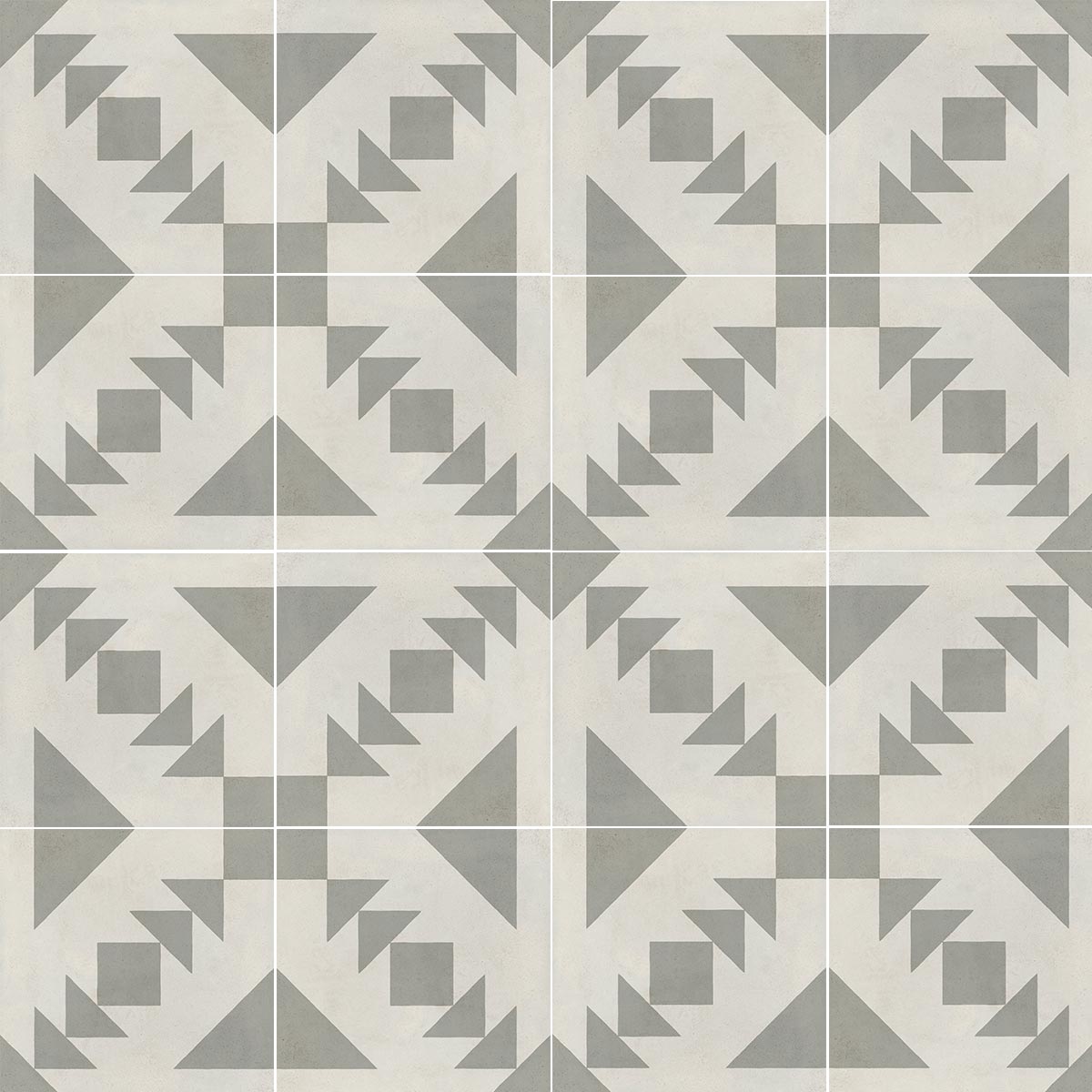 Cuban Silver Arrow Matt Porcelain Tile 22 x 22cm