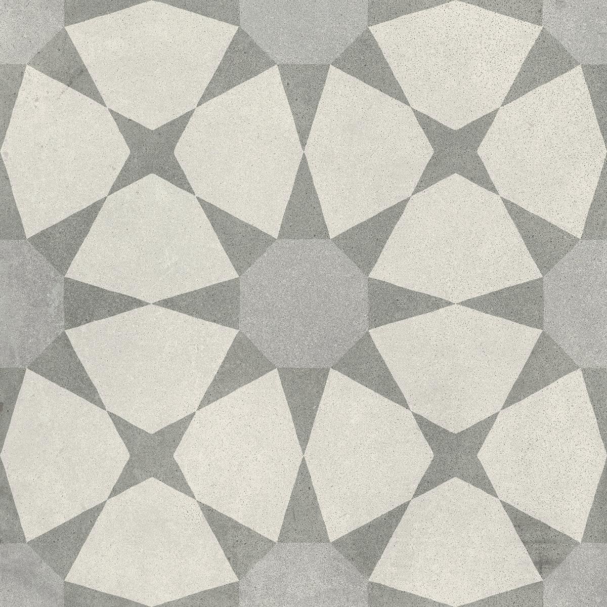 Cuban Silver Star Matt Porcelain Tile 22 x 22cm