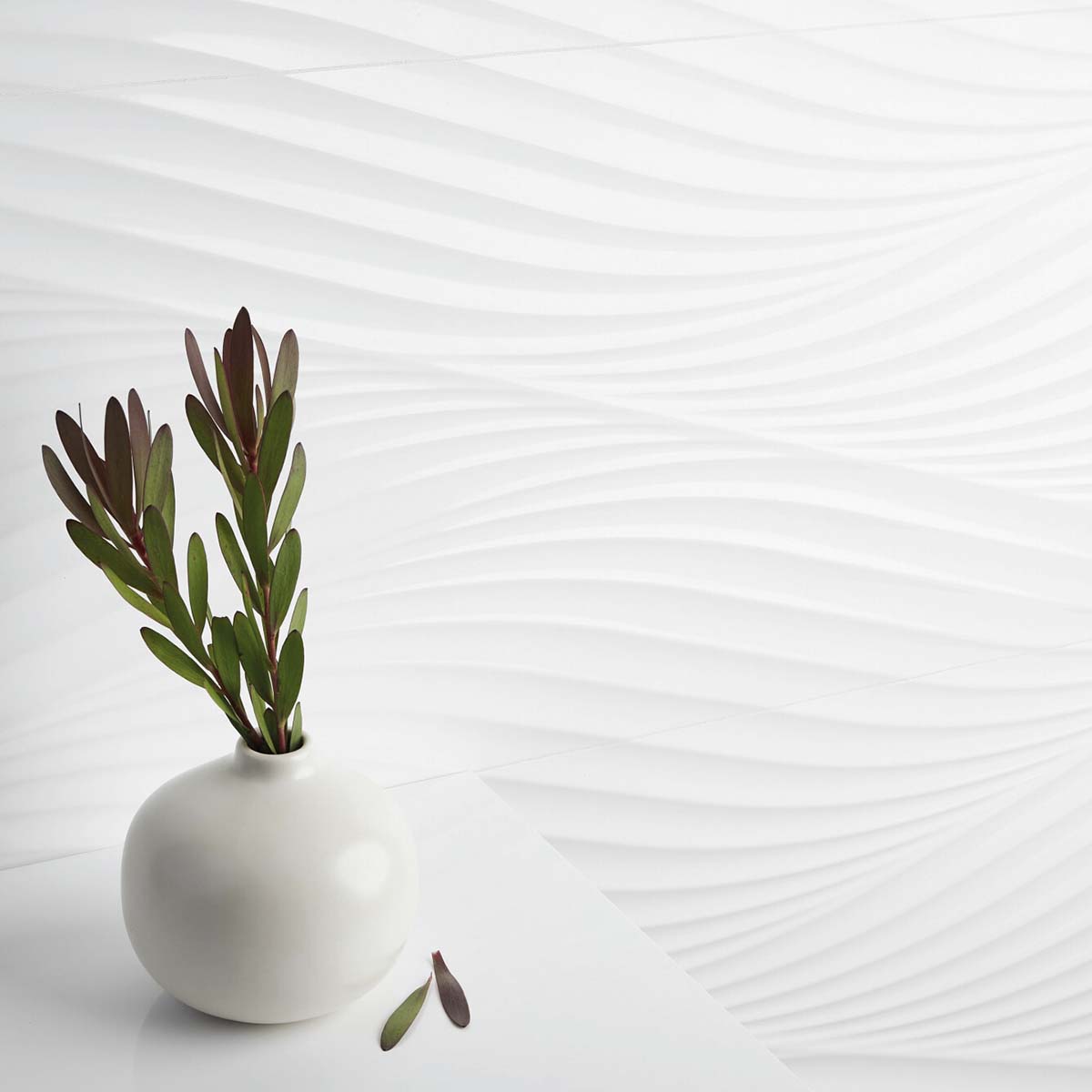 Ice Waves Decor Wall Tile 33x100cm Lifestyle Gloss