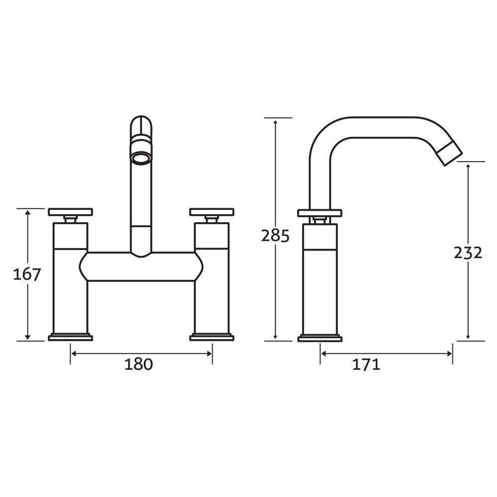 Urban Bath Filler Mixer Tap