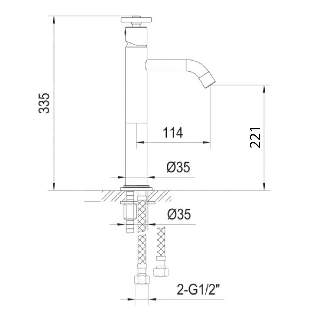 Urban Tall Basin Mono Mixer Tap