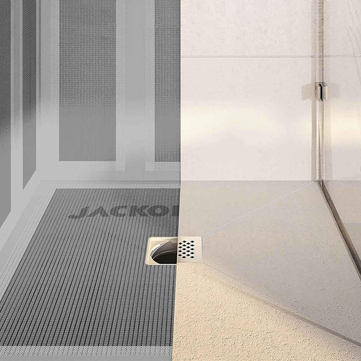 Jackoboard Aqua Flat Shower Tray Board - Central Drain Position