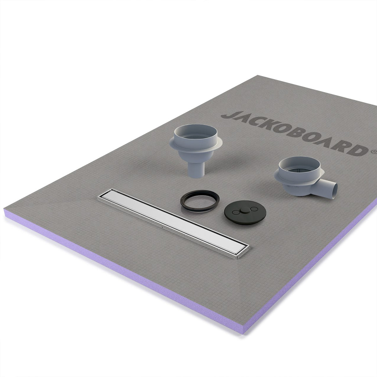 Jackoboard Aqua Line Easy Shower Tray Board with Linear Drain