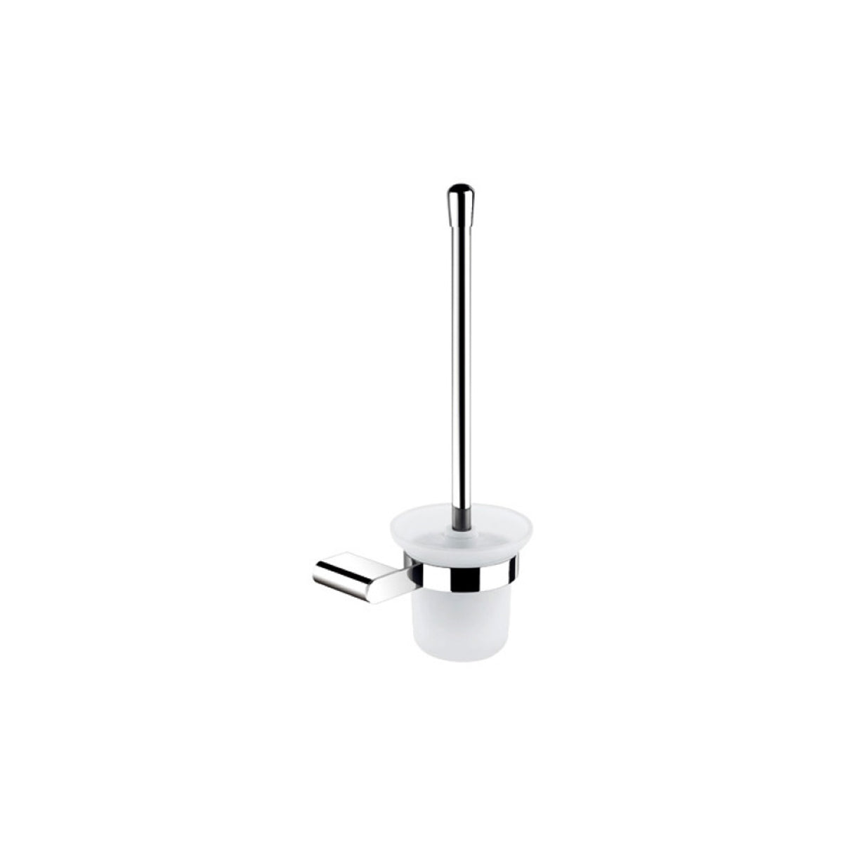 Jordan Frosted Glass Toilet Brush Holder