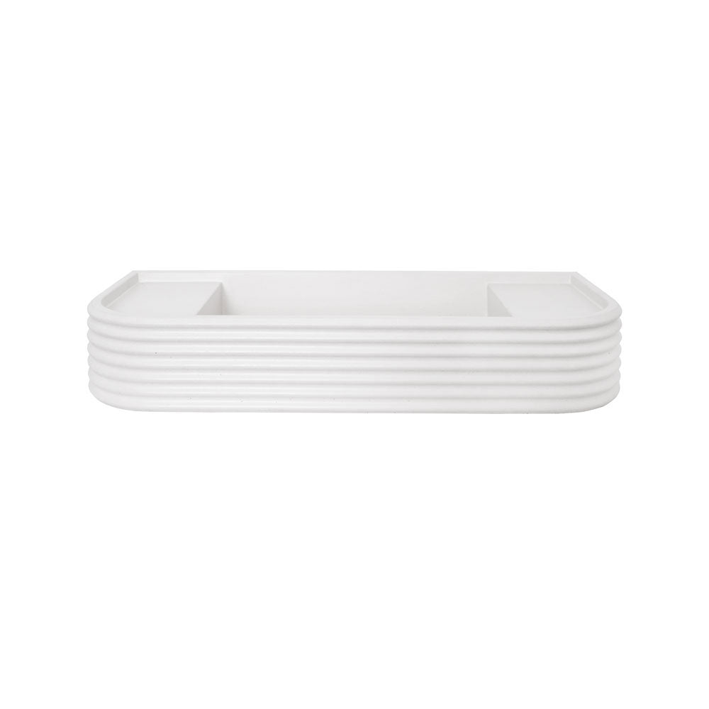 Kast Iva Curved Wall-Hung Concrete Basin With Shelf Surface
