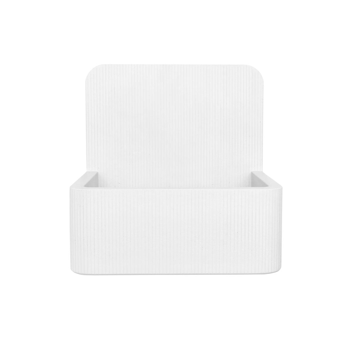 Kast Elm Mini Patterned Concrete Basin With Splashback white