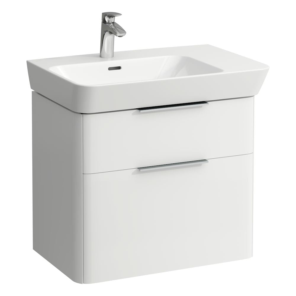 Laufen Moderna Two Drawer Wall Hung Vanity Washbasin Unit With Shelf Surface