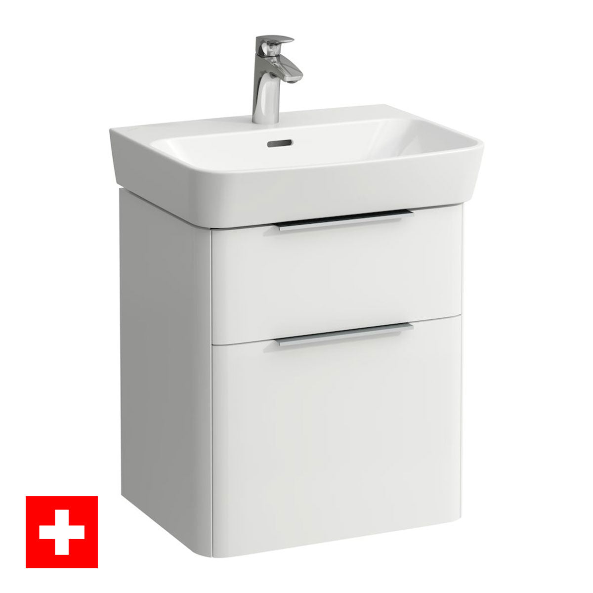 Laufen Moderna Compact Two Drawer Wall Hung Vanity Unit With Washbasin