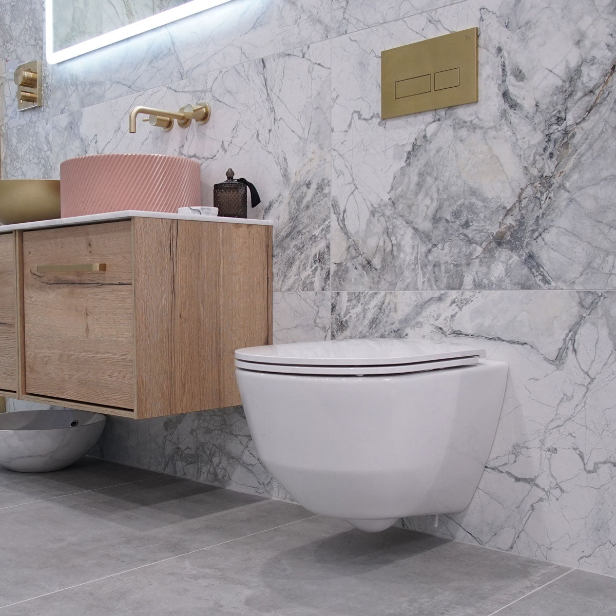 Laufen Pro Rimless Wall Hung WC Pan With Slim Soft Close Toilet Seat