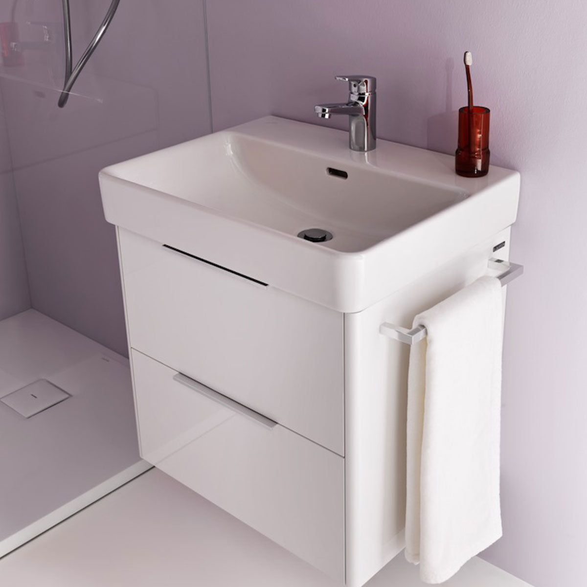 Laufen pro S Base Compact Wall Hung Two Drawer Vanity Unit With Washbasin