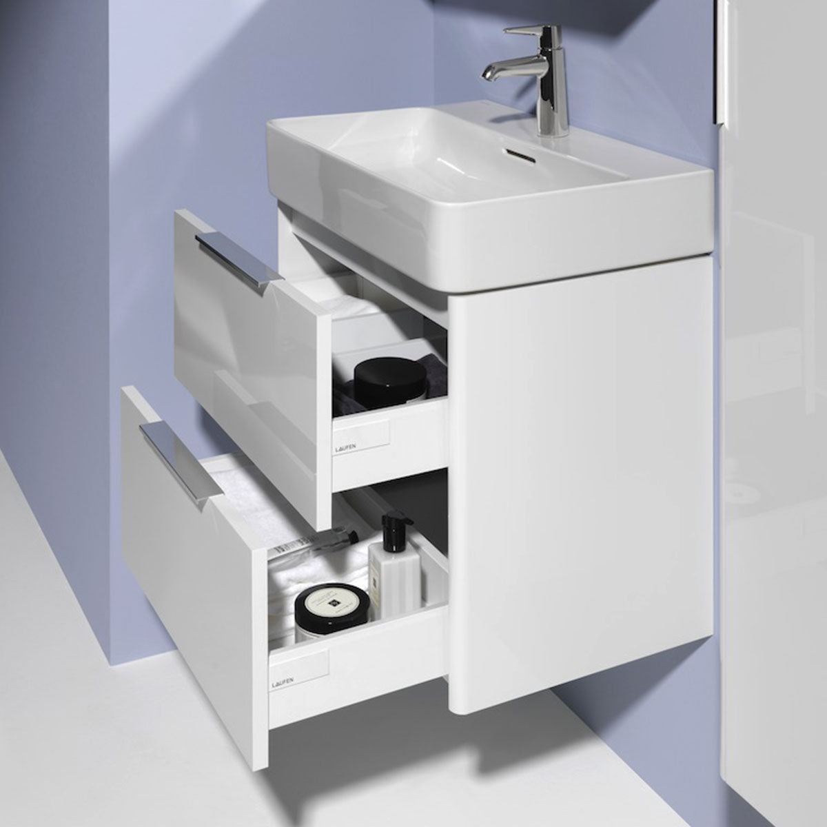 Laufen pro S Base Two Drawer Wall Hung Vanity Unit With Washbasin