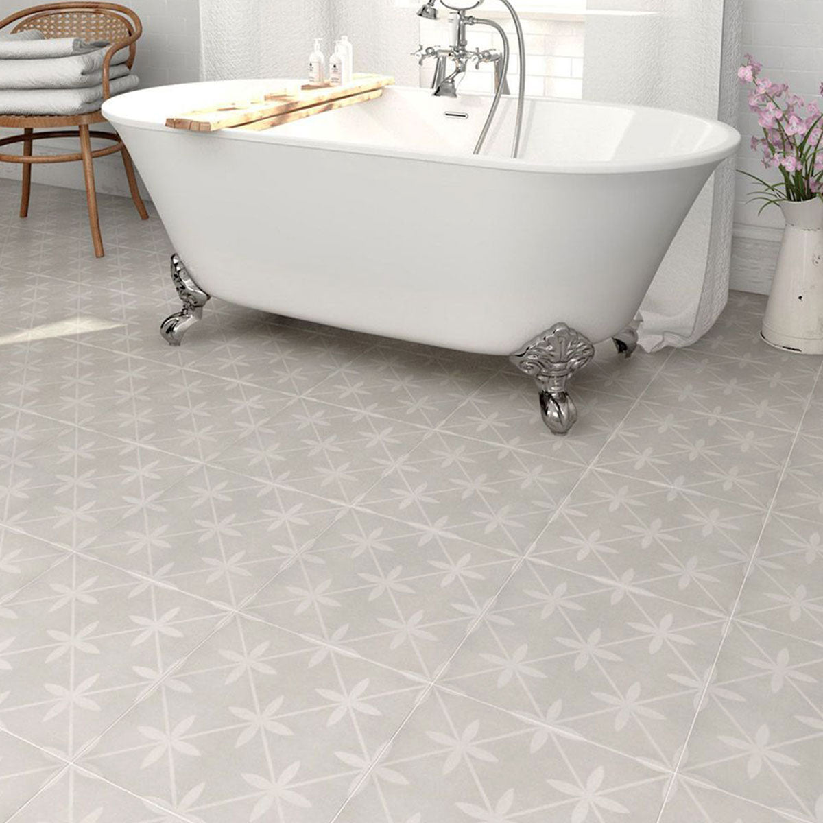 York Grey Wall and Floor Tile 33cm x 33cm