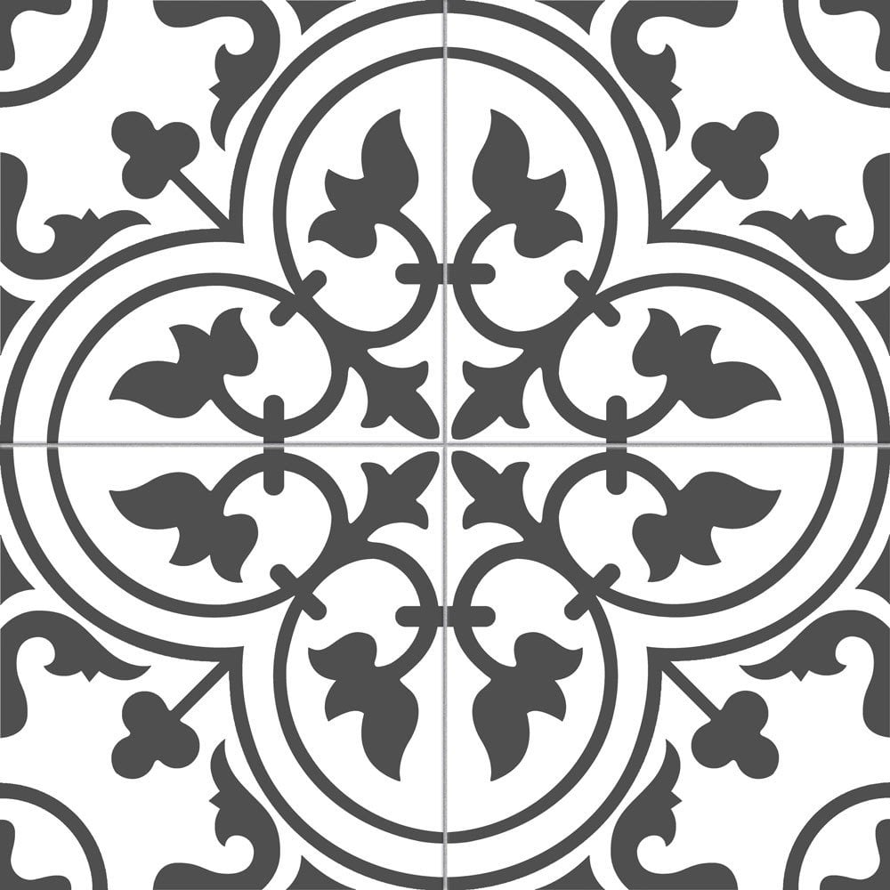 Ledbury Charcoal Black Wall & Floor Porcelain Tile 45 x 45cm