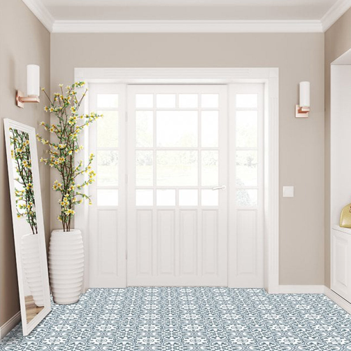 Ledbury Blue Wall & Floor Porcelain Tile 45 x 45cm