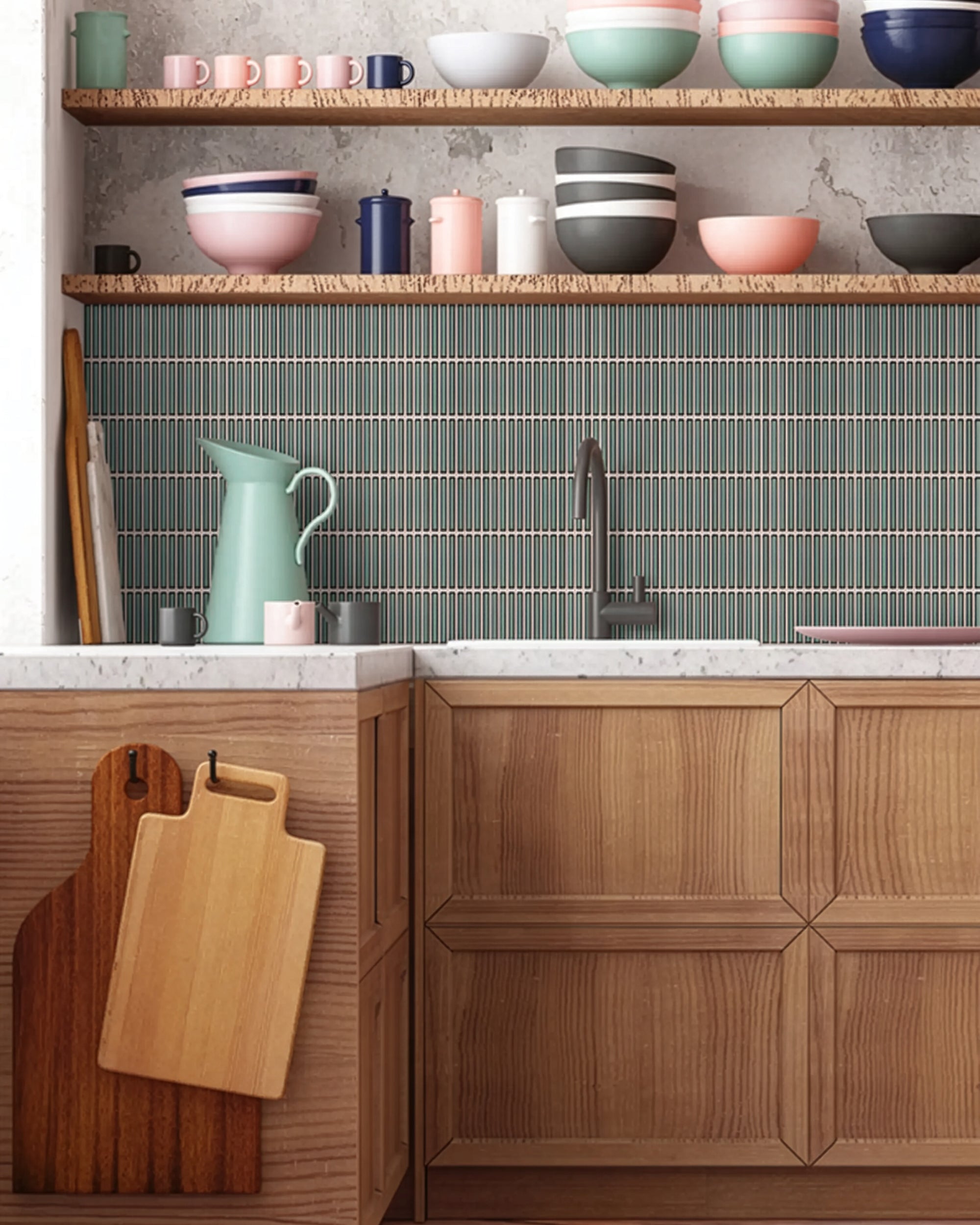 Linea Verde Kit-Kat Mosaic Tile 30x29cm