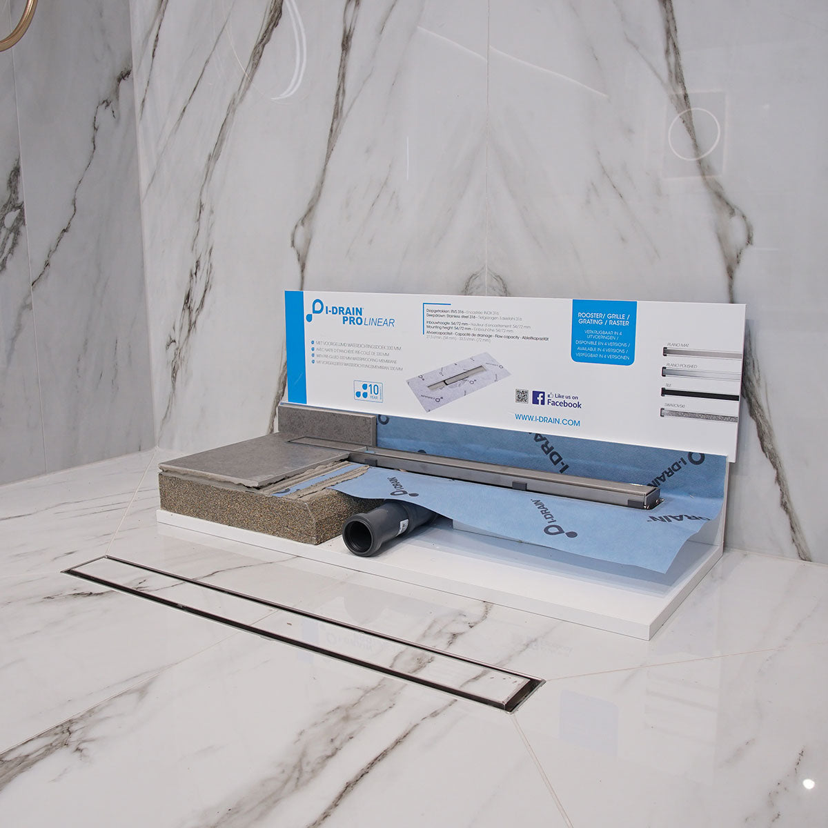 I-DRAIN Pro Linear Shower Drain Stainless Steel