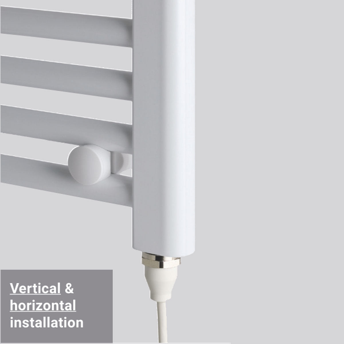 Madrid All Electric Heated Towel Rail - Matt White