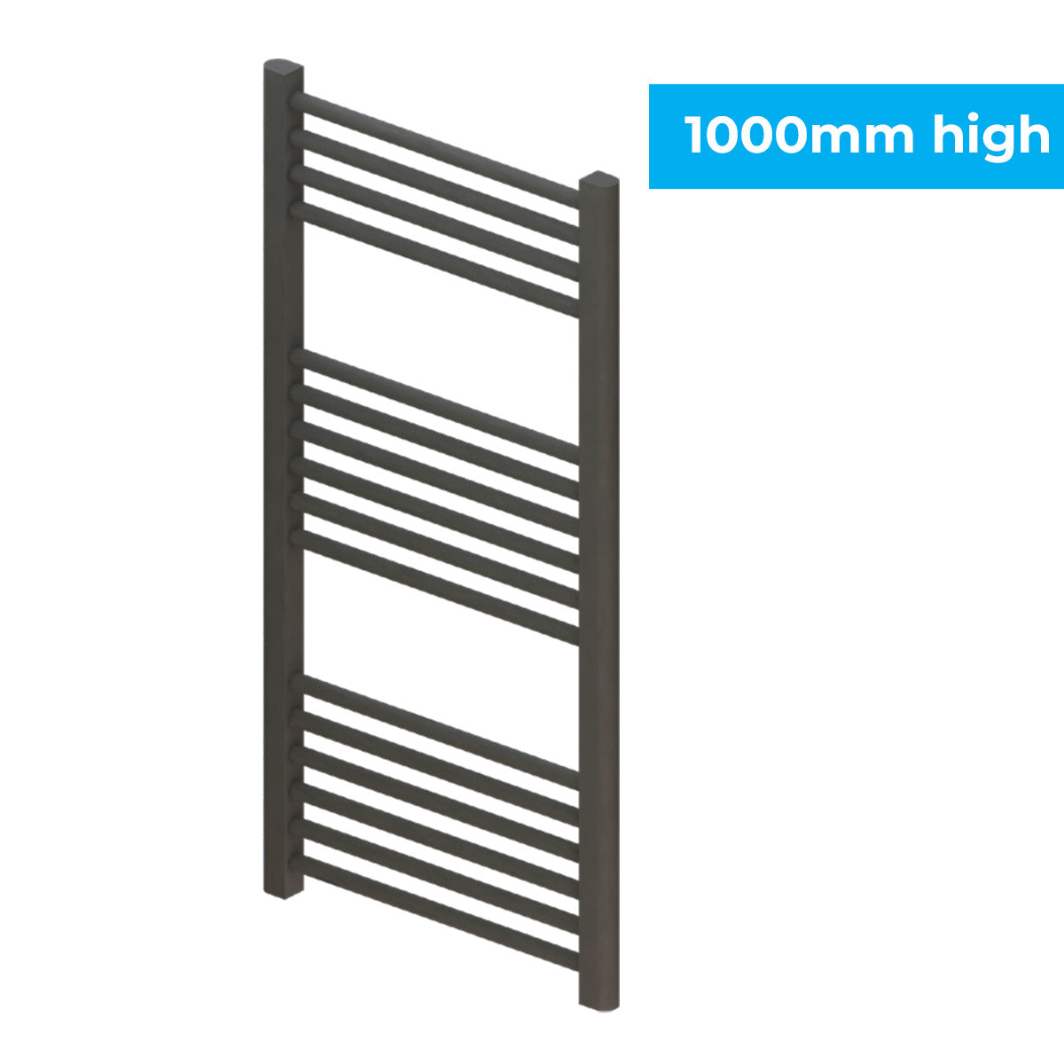 Madrid Heated Towel Rail Matt Anthracite