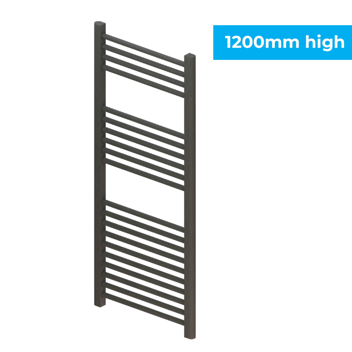 Madrid All Electric Heated Towel Rail - Matt Anthracite