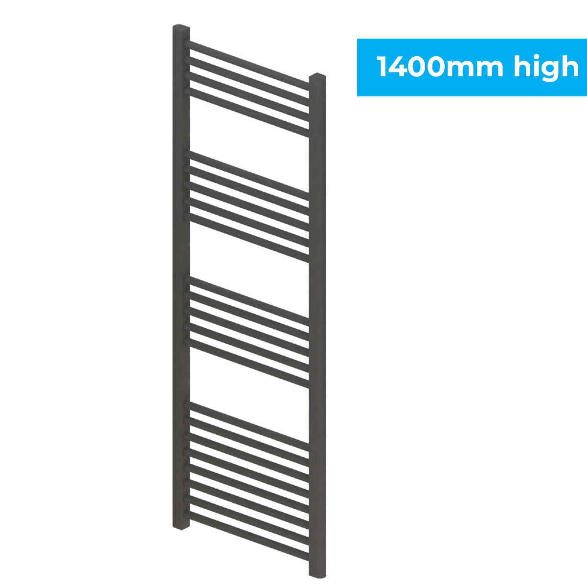 Madrid Heated Towel Rail Matt Anthracite