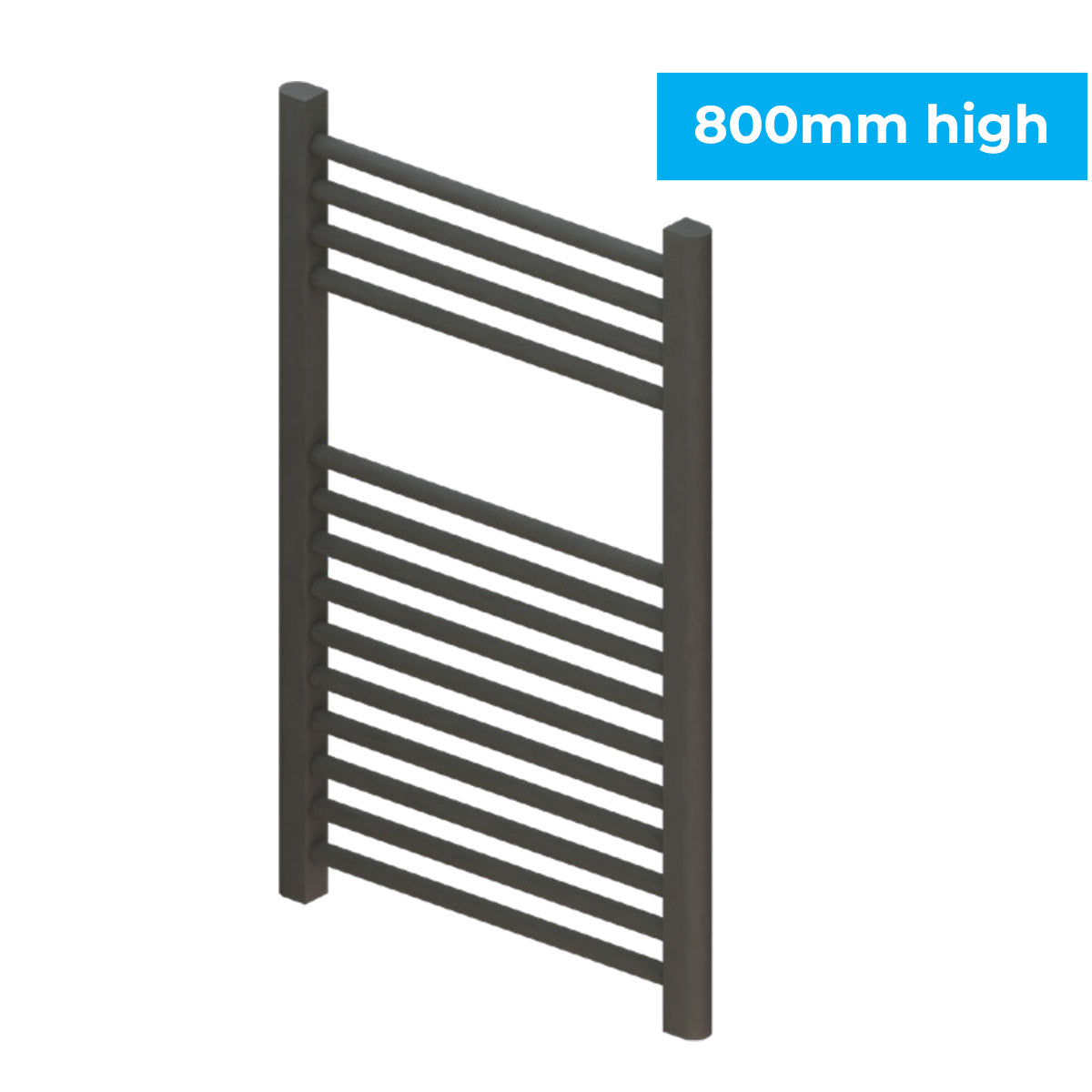 Madrid All Electric Heated Towel Rail - Matt Anthracite