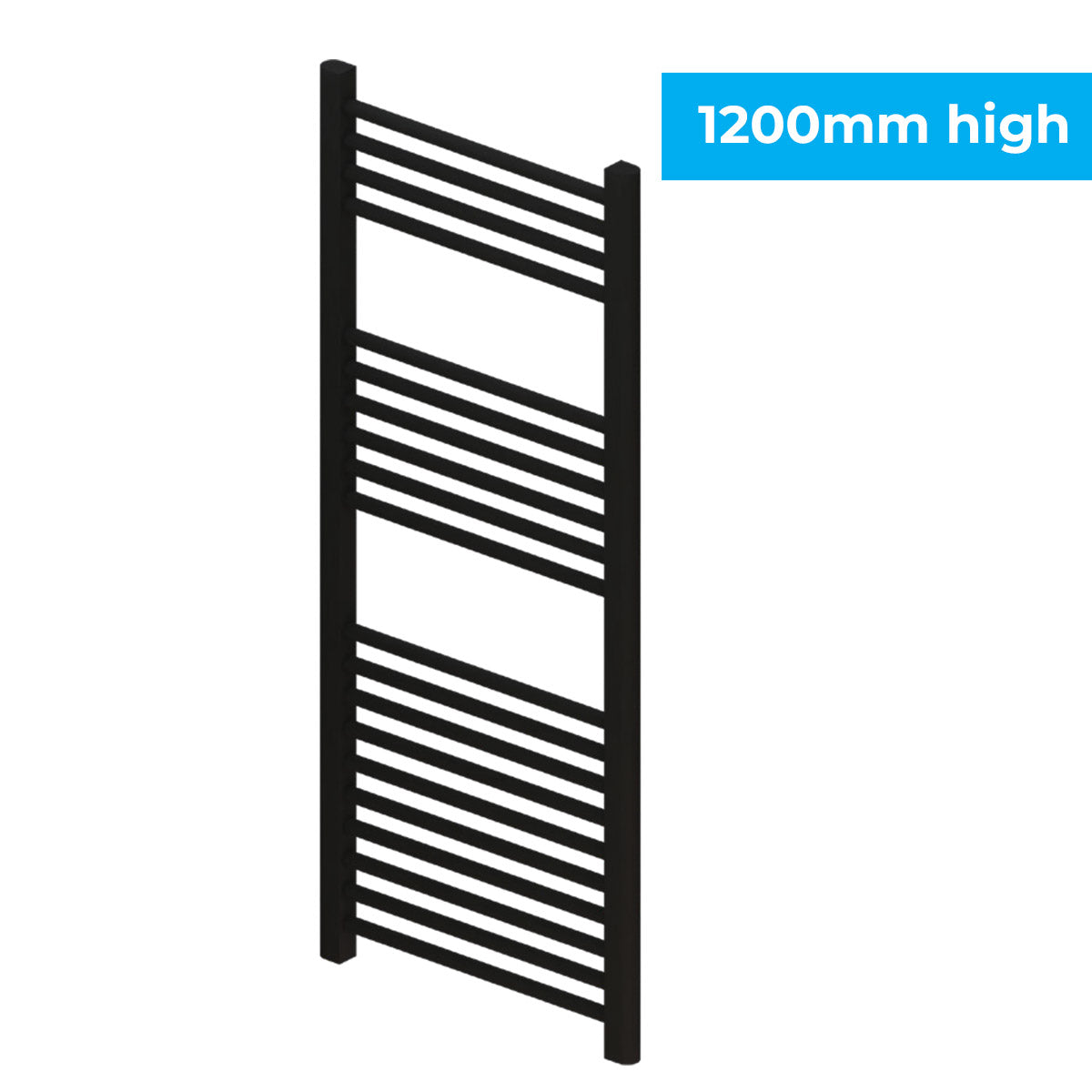 Madrid All Electric Heated Towel Rail - Matt Black
