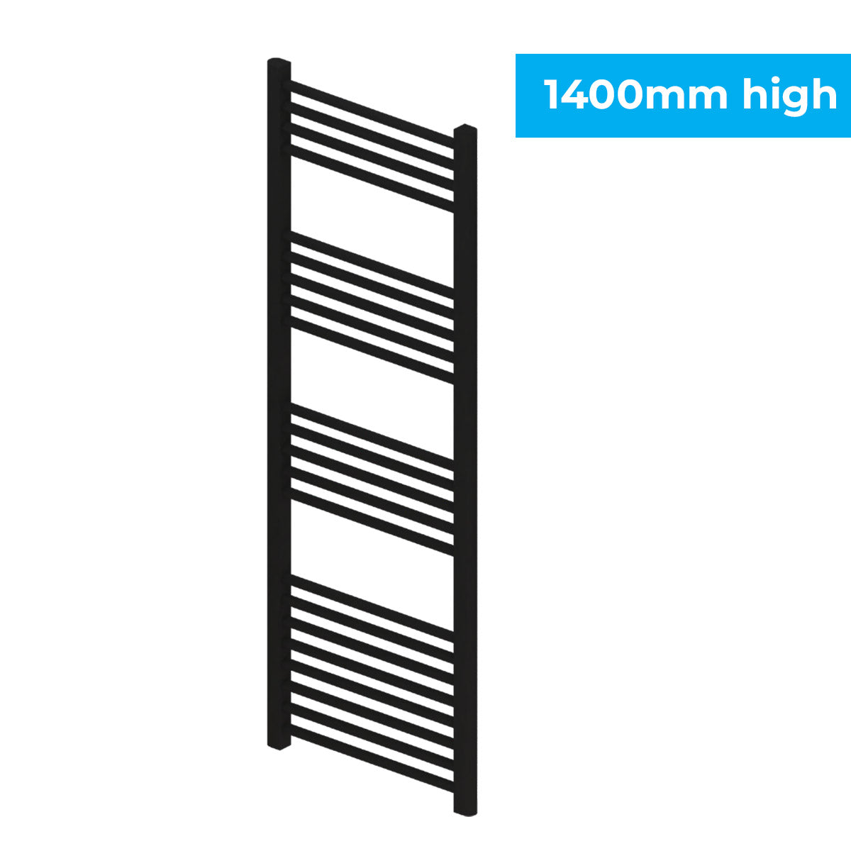Madrid All Electric Heated Towel Rail - Matt Black